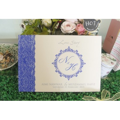 Guest Book Kahwin Blue
